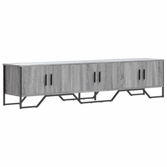 VidaXL Meuble TV sonoma gris 180x34x41 cm bois d'ingénierie, support TV, buffet TV, meuble multimédia, banc TV, meuble hifi, 848592