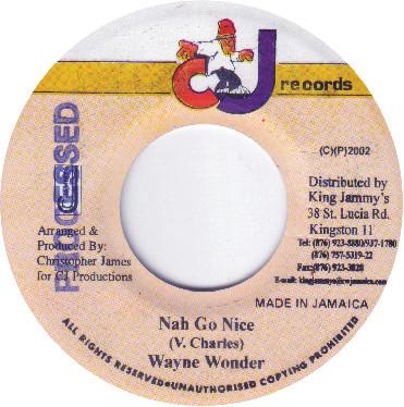 

7inch Record WAYNE WONDER - Nah Go Nice NONE CJ Records 2002 Jamaica Reggae, Ska & Dub Used