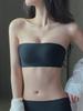 Strapless Underwear Women's Non-slip Invisible Half Cup Tube Top Type Chest Wrap Thin Seamless Soft Support Small Chest Bra Set