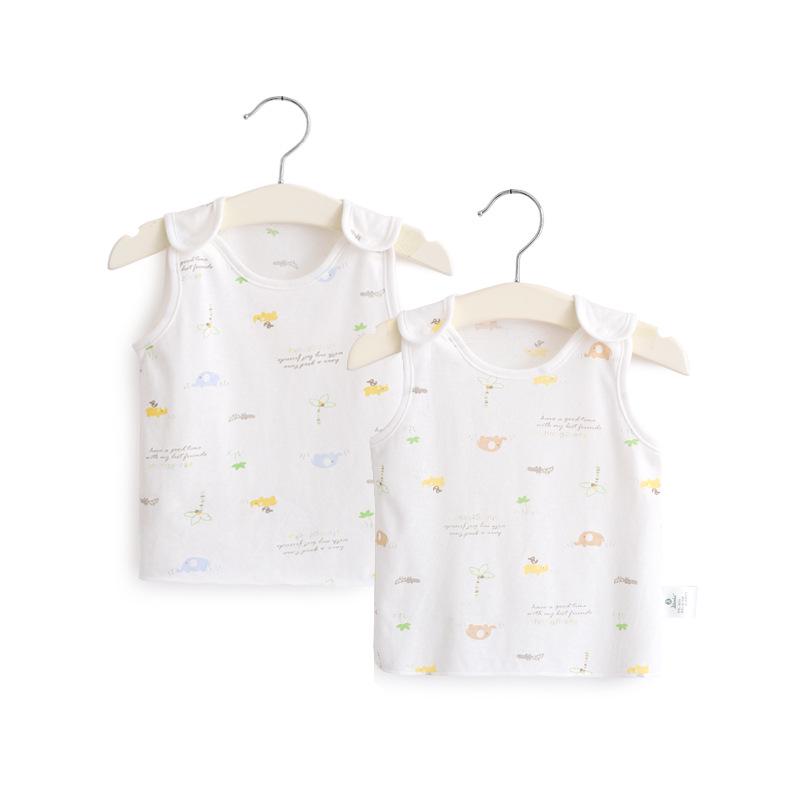 2-Piece Newborn Modal Half-Sleeve Anti-Spill Vest Set for Outdoors