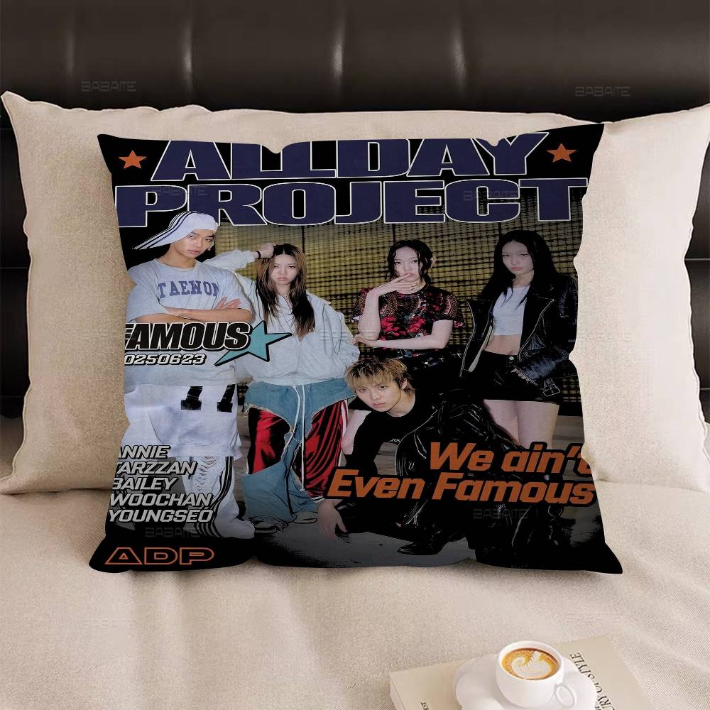 Kpop ALLDAY PROJECT Pillow Anime Pillow Sofa Bed Head Pillow Cover Cushion Cover 45x45 Cm Fashion