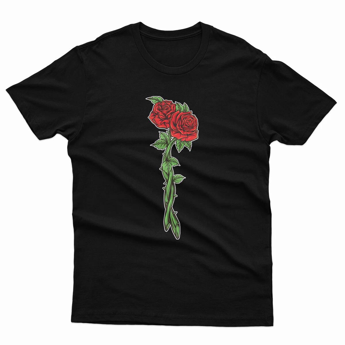 

Red Rose Flower Nature Lover Mens T shirts Unisex Tee #P1#Or#A L