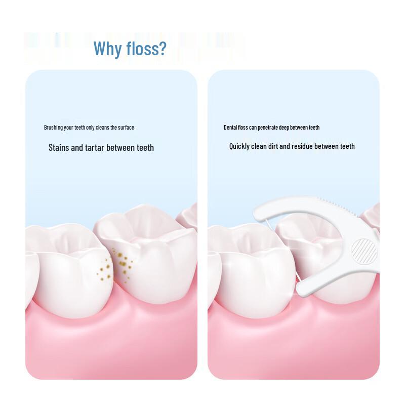 FAWNMUM Ultra-fine Dental Floss Picks