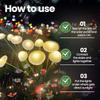 Solar Garden Jellyfish Lights Outdoor Mushroom Stakes Lights with Swaying LED Firefly Decorations for Patio Pathway Christmas
