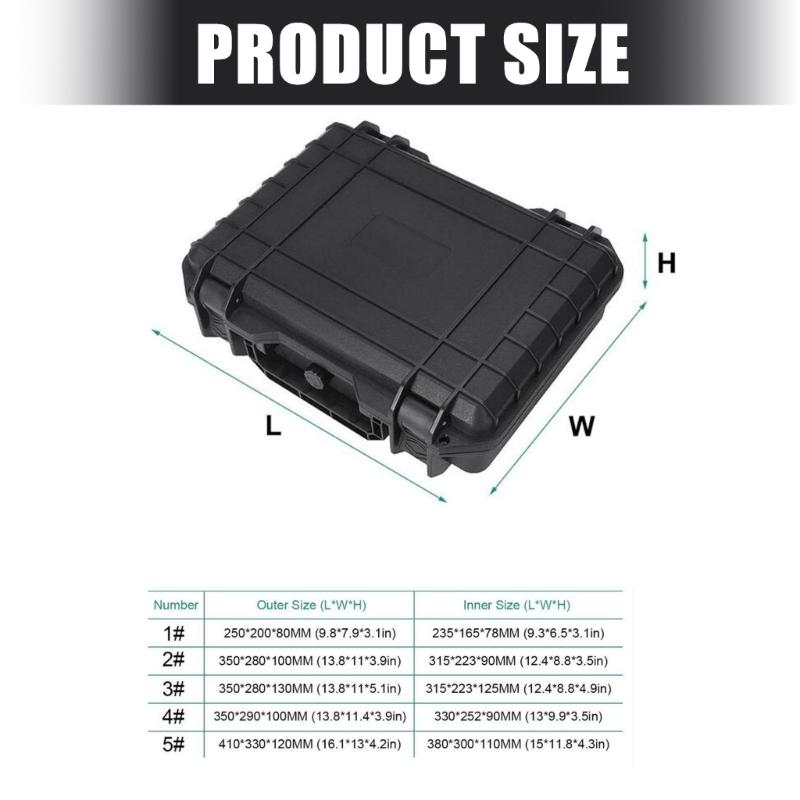 Portable Waterproof Tool Storage Box Case With Shockproof Design Customizable Interior For Delicate Equipment Protection