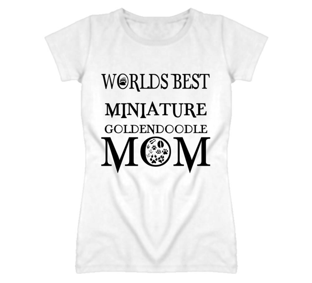 Miniature Goldendoodle Worlds Best Mom Dog T Shirt Mens Womens Tees Top L