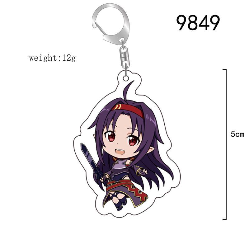 Sword Art Online Acrylic Keychain: Asuna, Sinon, Kirito Anime Charm