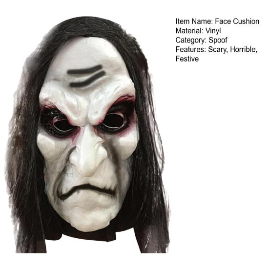 Halloween Face Cushion Role Play Accessory Festive Atmosphere Horror Facial Costume Prop for Halloween Parties Haunted Houses