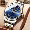 BINBOND Luxury Fashion Quartz Watch Men Waterproof Week Date Clock Stainless Steel Sport Business Watch Men Quartz Wrist Watch