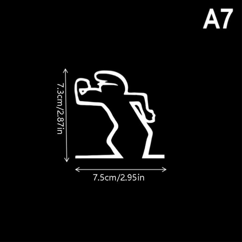 Minimalistischer La Linea Schalteraufkleber - Cartoon-Figur Strichzeichnung Netzschalter Aufkleber Heim- Bürodeko