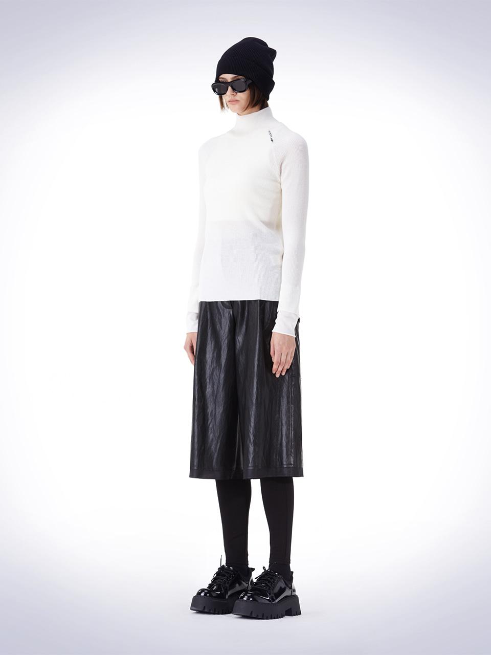 House 072C Wool Layered Stitch Knit Ivory F