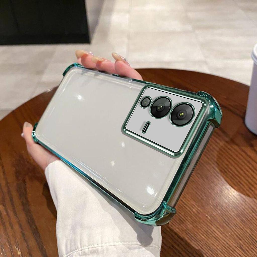 Case for Vivo V23 5G Electroplated Color Border Clear Phone Casing Cover