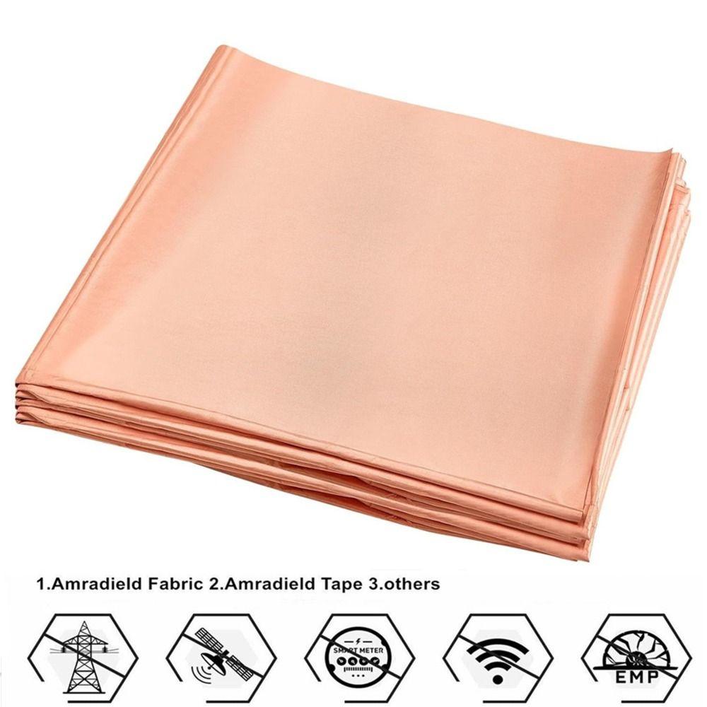 Gold RFID Shielding Block Copper Polyester Conductive Copper Fabric New Anti-Radiation Cloth