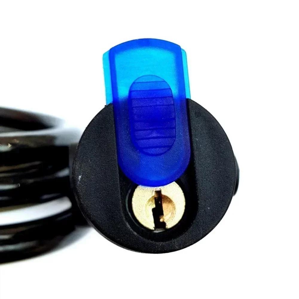 Mountainous Bicycle Anti-theft Steel Cable Ring Shaped Steel Wire Lock Thickened Key Lock Shear Resistant Ring Lock Outdoor Tool