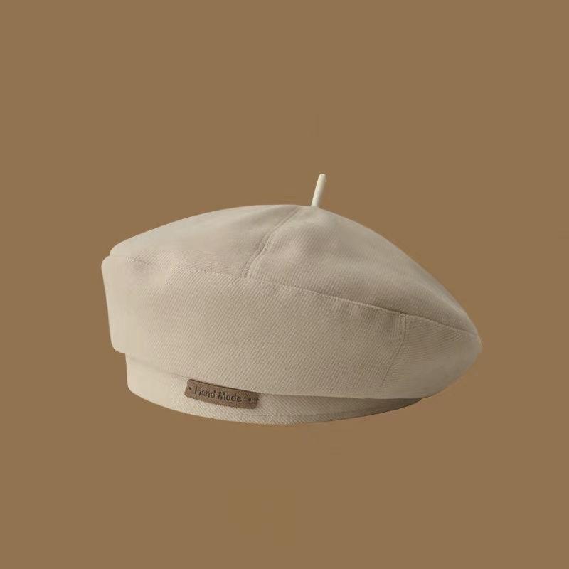 

Хлопковые женские береты зимние шапки винтажная французская клетчатая кепка шляпа художника осень-зима уличный восьмиугольный берет кепки бежевый