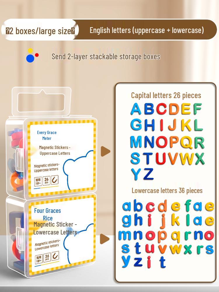 Magnetic Alphabet & Numbers Sticker Set - 26 Pieces for Blackboard & Whiteboard
