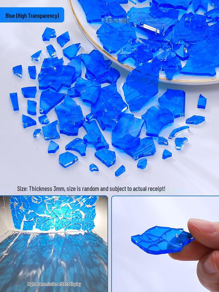 DIY Irregular Colored Tempered Glass Mosaic Candle Holder Coaster Lantern