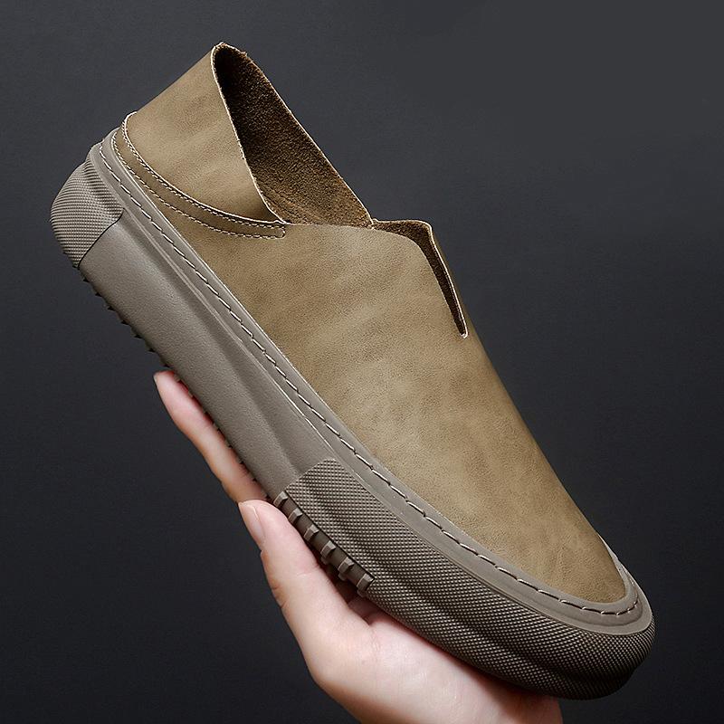 

Men s shoes 2025 summer new light luxury high-end men s daily simple foot cover outdoor tide and casual lazy shoes 44 хаки