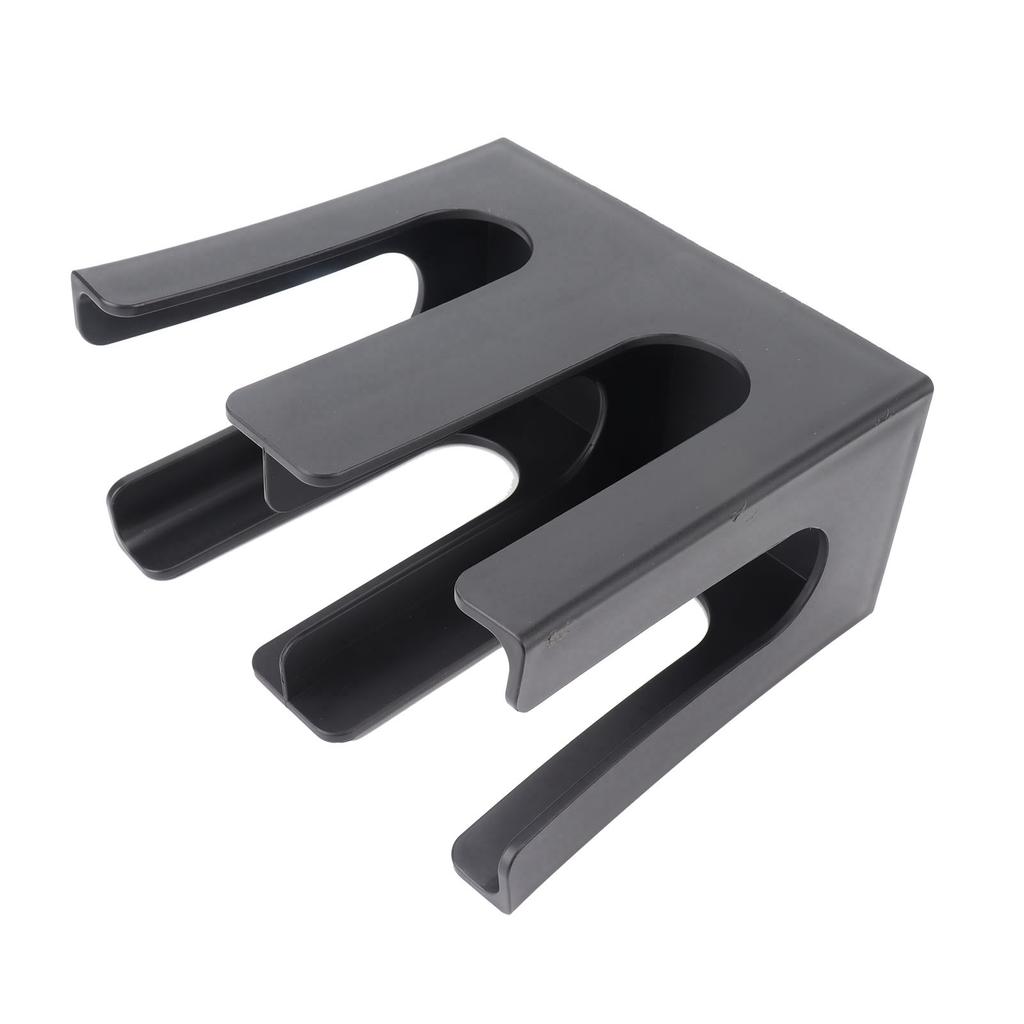 Cup and Lid Holder Plastic Straight 2 Compartments Black Paper Cup Holder Organizer for Disposable Cup Tea Shop