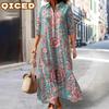 Fashion Autumn Winter Long Sleeve POLO Neck Casual Dresses