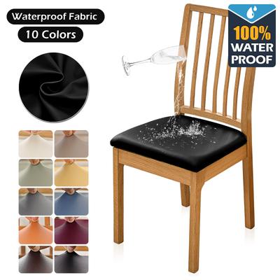 Pu-Leder-Sitzbezug für Stühle, abnehmbar, wasserdicht, Schonbezug für Küchen- und Esszimmerstühle, Stretch-Sitzkissen für die Küche im Hotel, Zuhause