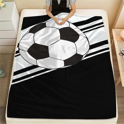 Ball Games Print Flannel Blanket,High Quality Comfortable for All Seasons,Home Decor,Warmth and Comfort,Perfect for Christmas Gifts