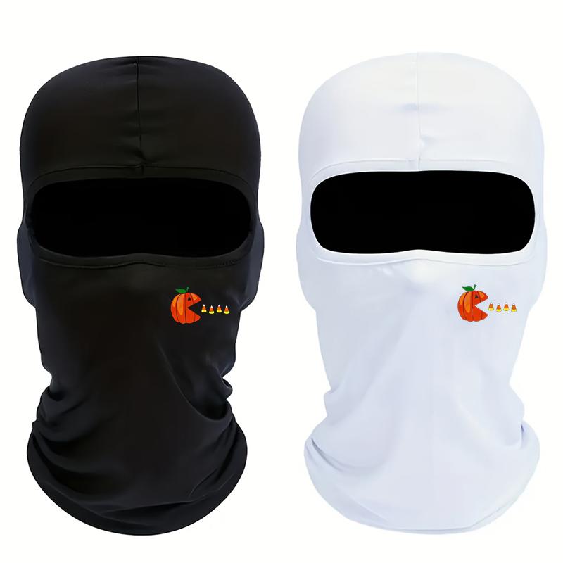 Personalized pumpkin printed balaclava hat for men and women, windproof riding hat, lightweight, breathable and comfortable