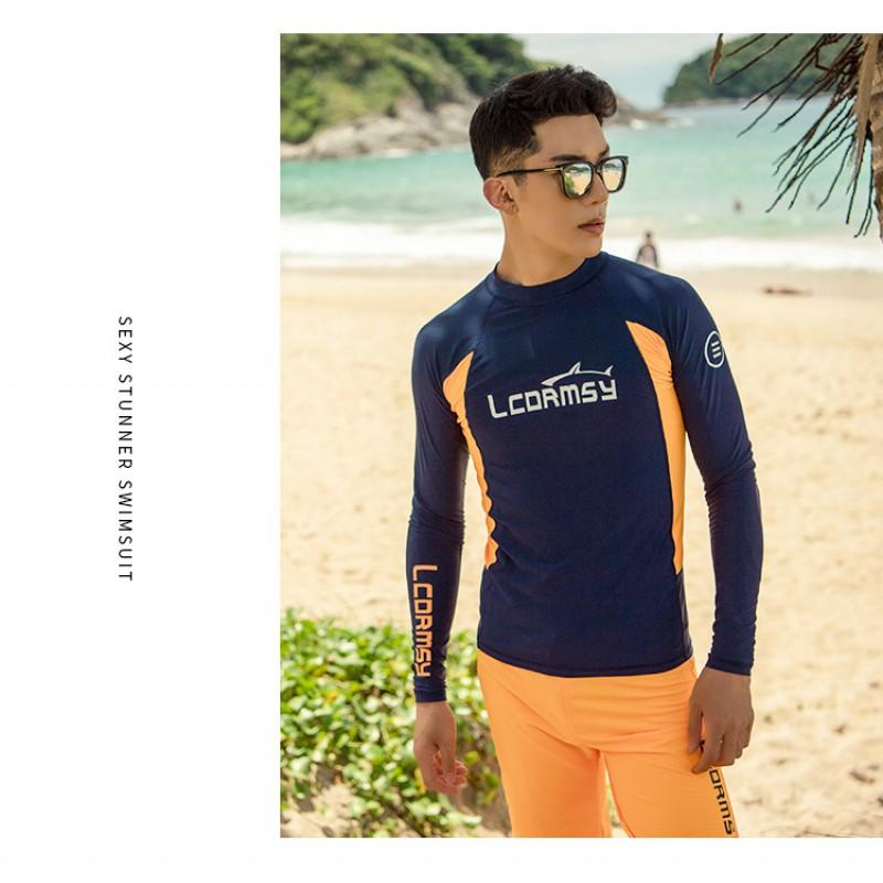 Mens Womens UV Protection Rash Guard Set Long Sleeve Top Pants Snorkeling Diving Swimming
