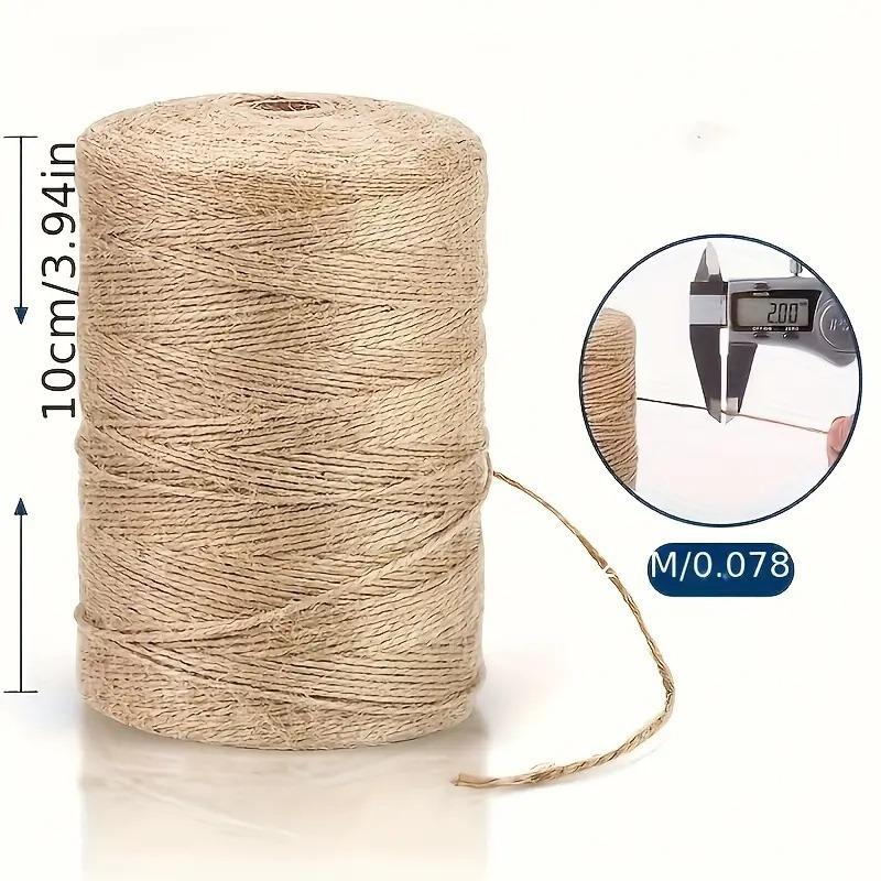 200m X 2mm Heavy-Duty Jute Twine, 656ft Thick Craft String for Gardening, Gift Wrapping & Art Decor