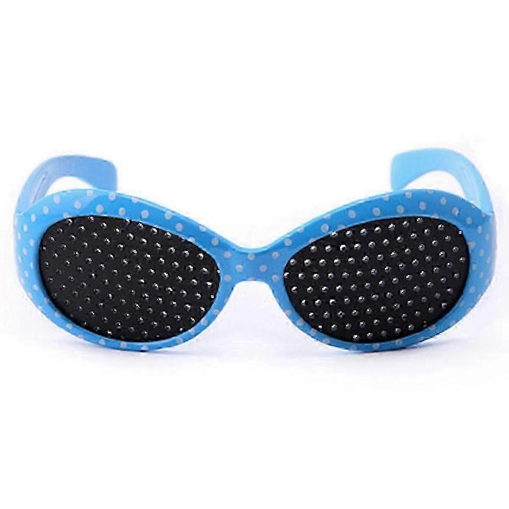 Blue Vision Correction Pinhole Glasses for Kids Eye Exercise and Eyesight Improvement Training Glasses