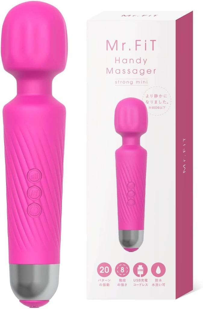 Electric Massage Handy Massager for Women Waterproof Cordless Mr.FiT [Climax Massage] (Pink)