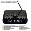 Mini FM Radio Portable Dual Alarm Clock FM Radios Receiver Wireless Bluetooth Speaker MP3 Music Player Support U Disk Play