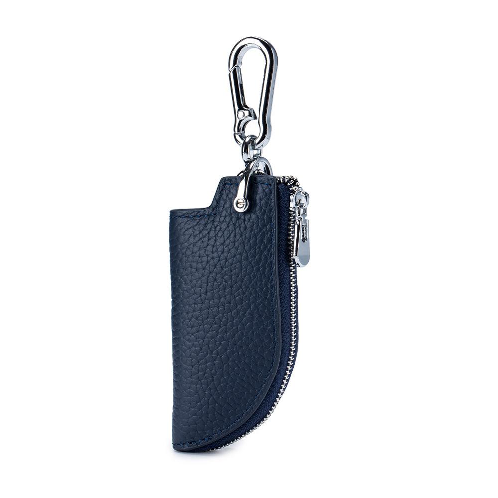 New Zipper Key Bag Men's First Layer Cowhide Waist Hanging Car Key Cover Multifunctional Home Keychain