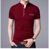 Men's Polo Shirt Short Sleeve Solid Color Polo Shirt Men's Fashion Standing Collar Masculina Casual Cotton Top Plus Size M-4XL