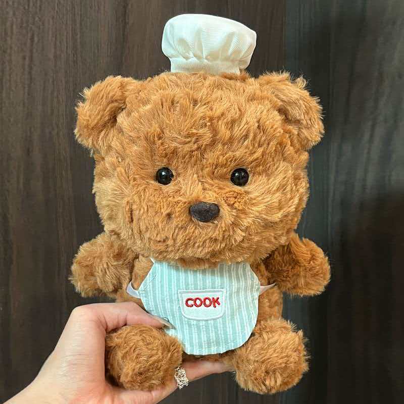 Chef Bear Plush Toy 8inch Wedding Doll With Pp Cotton Filling For Kids And Collectors
