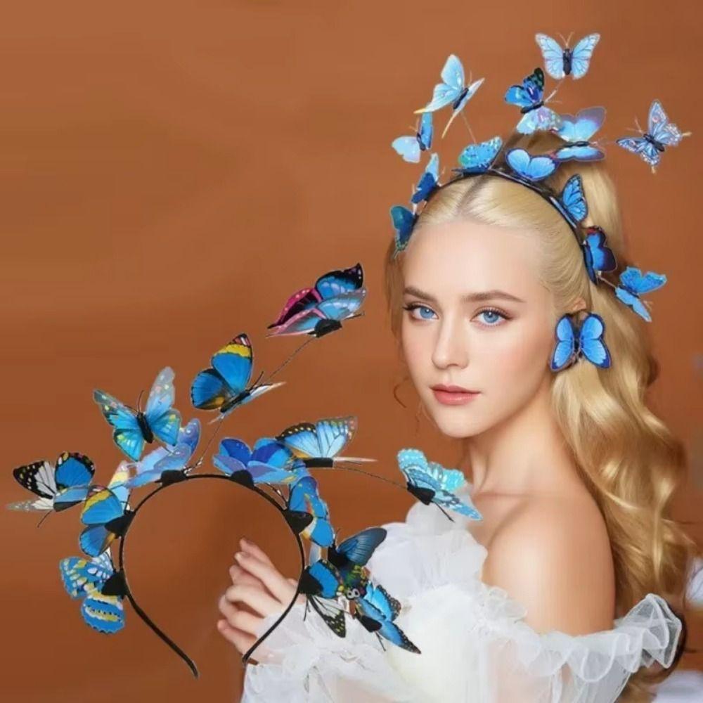 Glow Simulation Bridal Headpiece Flower Ring Fairy Headband Hair Accessories Bride