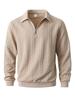 Young Men Fashion Sweater With Knit And Mock Collar For Casual Autumn Wear