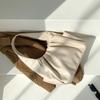 Korean Style Pleated Handbag Underarm Bag PU Leather Underarm Bag Croissant Cloud Bag  Shopping