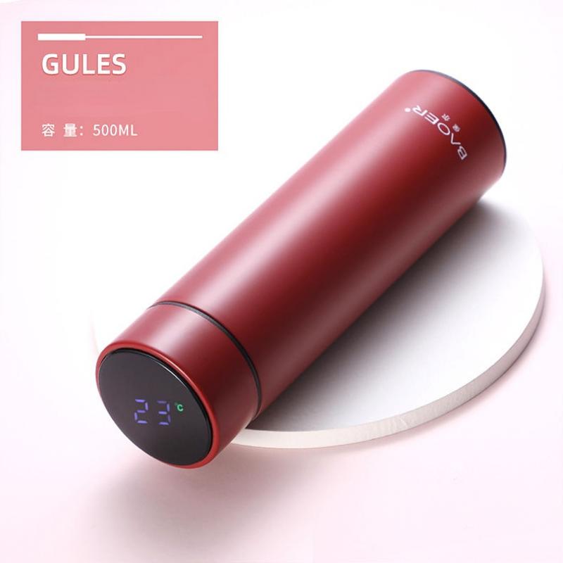 

Термос-чашка Intelligent Thermos объемом 500 мл, переносная термокружка из нержавеющей стали, бутылка для воды, кружка для чая, офисная термокружка 500ml коричневый