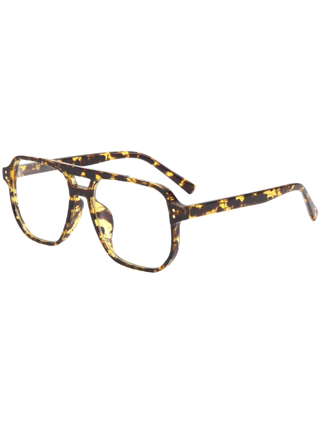 

New box fashion sunglasses retro ocean double beam rice nail pilot fashion sunglasses коричневый