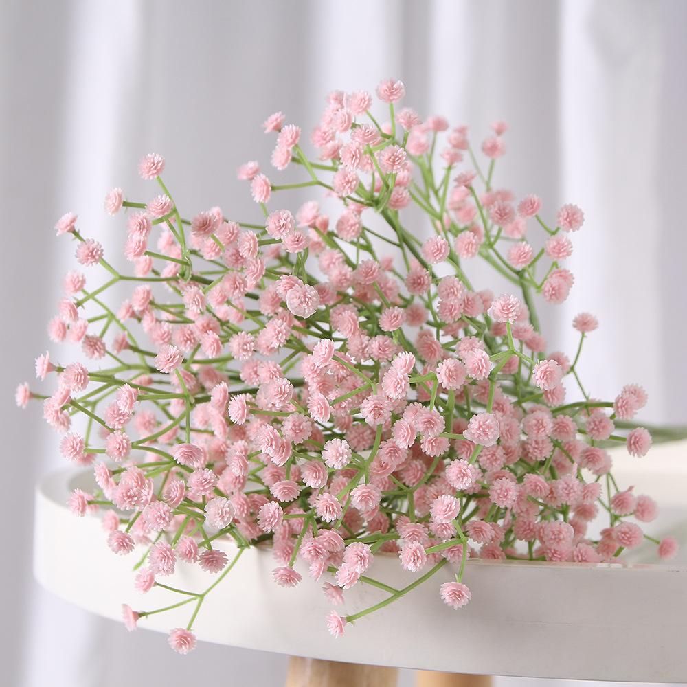 

Gypsophila Artificial Flowers Gypsophila Fake Flower DIY Floral Bouquets Arrangement for Wedding Simulation Bouquet Home Decor 1PC рожевий