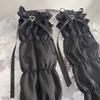Elegant Lace Trimmed Chiffon Arm Sleeves With Ruffled Detail Photoshoot Costume Sleeves For Cosplay And Anime Fashion