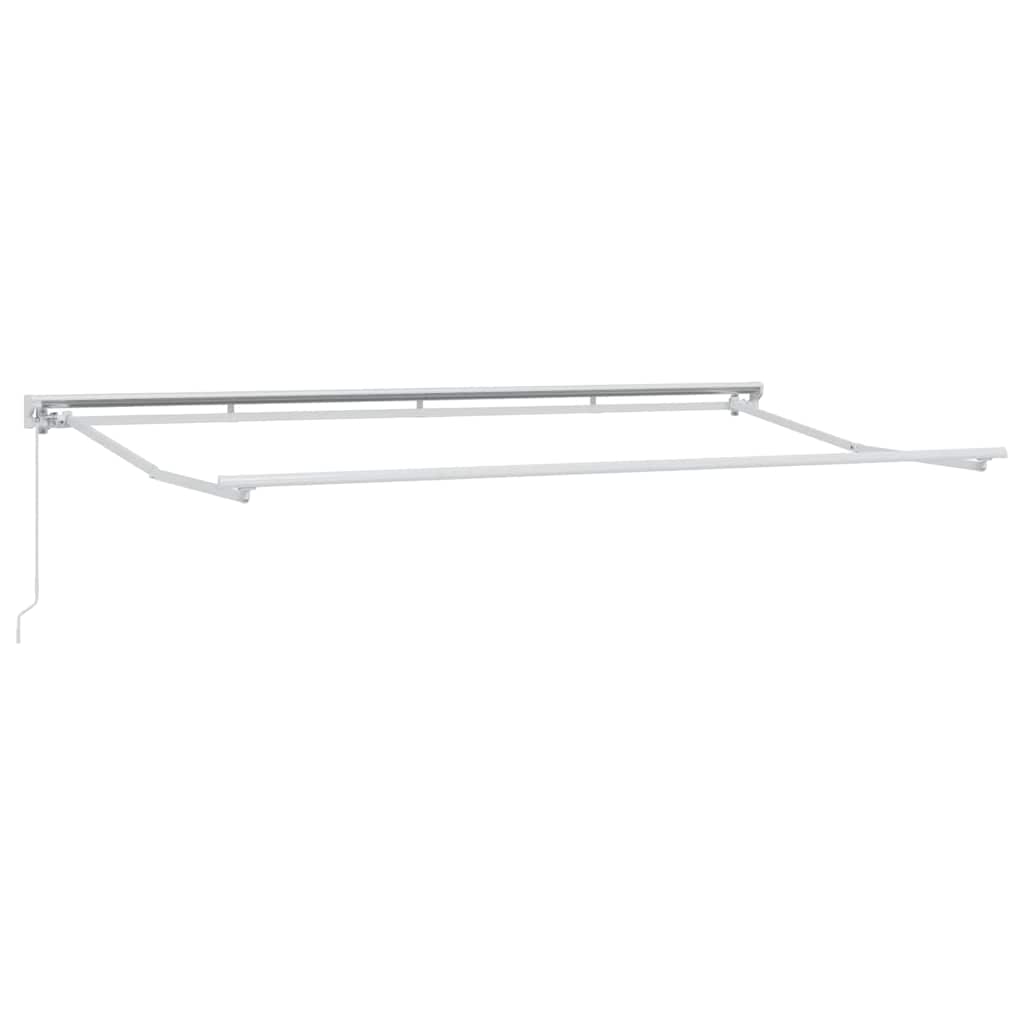 Yellow and White Retractable Awning Frame 350 x 200 cm
