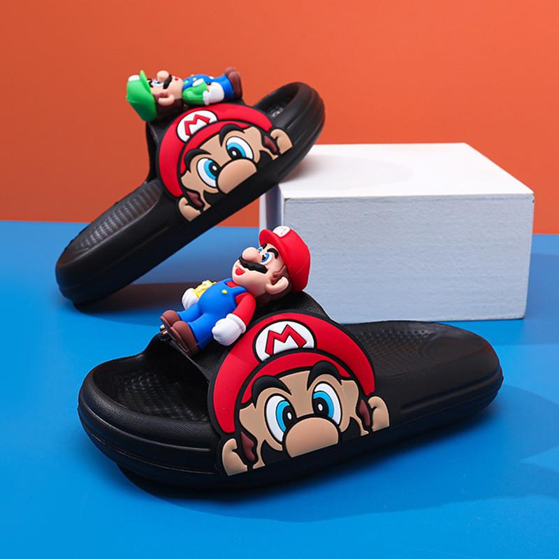 Mario Childrens Sandals Summer Eva Non Slip Cartoon Indoor Flip Flops For Boys And Girls