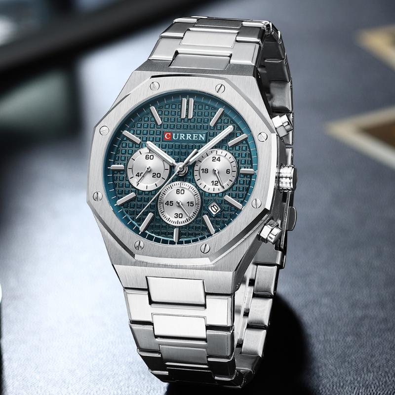 Top Brand Luxury Stainless Steel Waterproof Sport WristWatch Men Chronograph Watch Military Army Male Clock