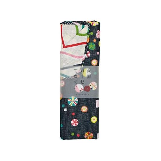 Kurochiku Double-Sided Gauze Tenugui - Ame Tsukushi Pattern, 100% Cotton, Triple Gauze Hand Towel