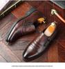 Spring 2025 Men's Soft Sole Leather Slip-On Shoes - Pointed Toe Business Casual Low-Tops
