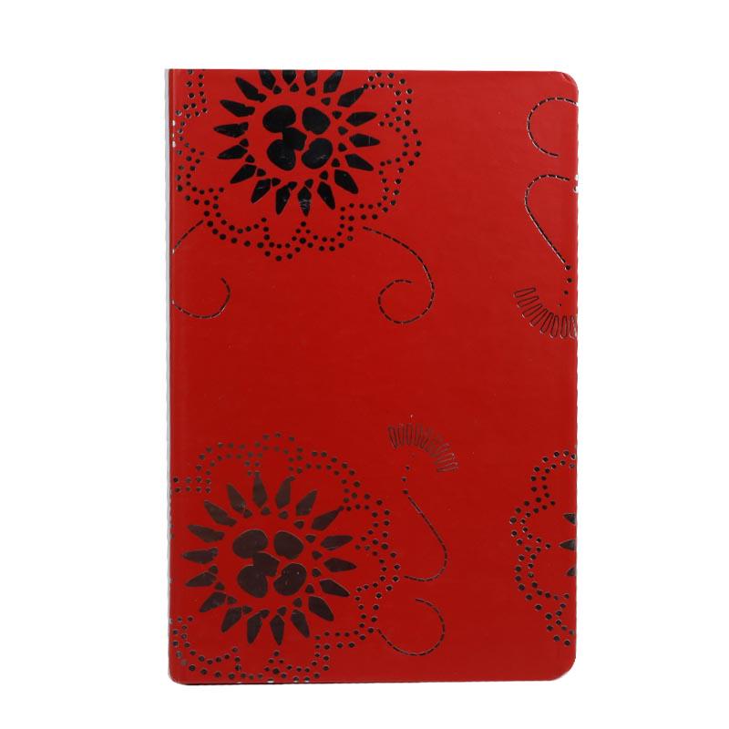 Prosperous Imprint Red Retro Diary: Colorful Inner Page Student Notebook