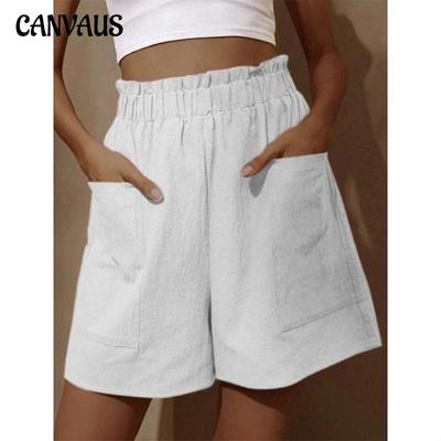 Summer Women's Pants High Waist Shorts Fashion Large Size Wide Leg Casual Shorts