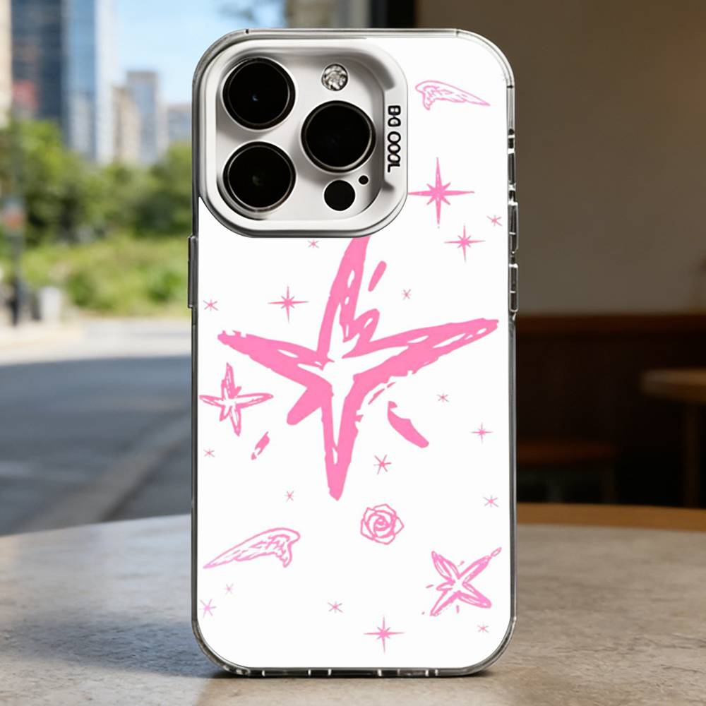 Fragola Stars Case for iPhone 16 15 14 13 12 11 Pro Max Plus Air 16E X XR XS Max Hard Shockproof Bumper Cover